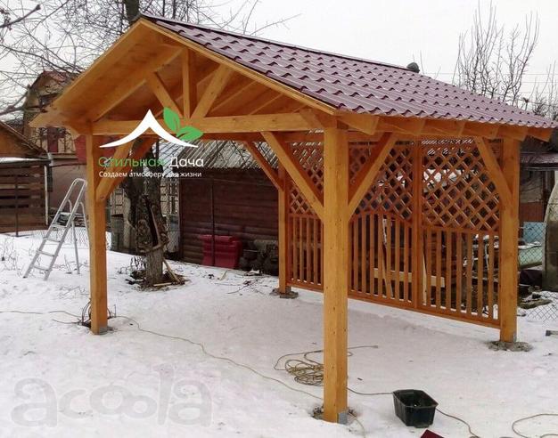 Красивые беседки из дерева камерной сушки от производителя